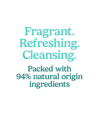 Caption: a black and white photo of a bottle of fragant refreshing cleaning