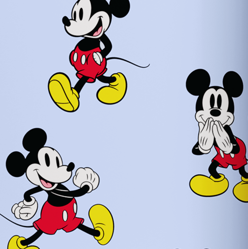 Caption: a mickey mouse pattern on a blue background