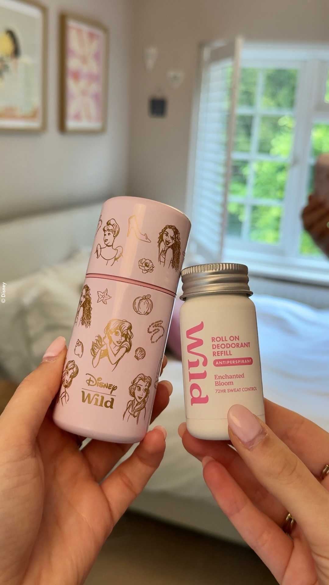 Caption: a person holding a baby bottle and a baby powder