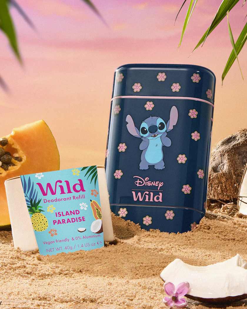 Caption: a blue tin with a picture of a cartoon character next to a can of wild