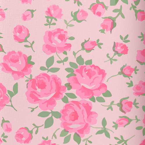 Caption: a pink wallpaper with pink roses on it