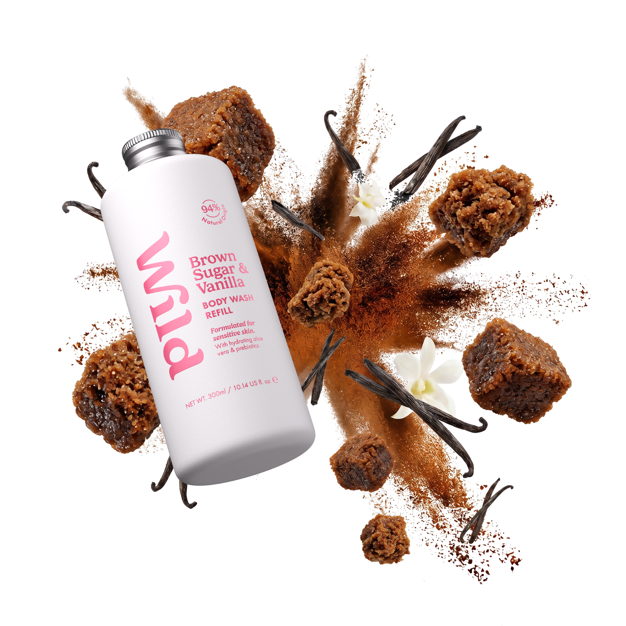 Caption: a bottle of tanning lotion next to a flower