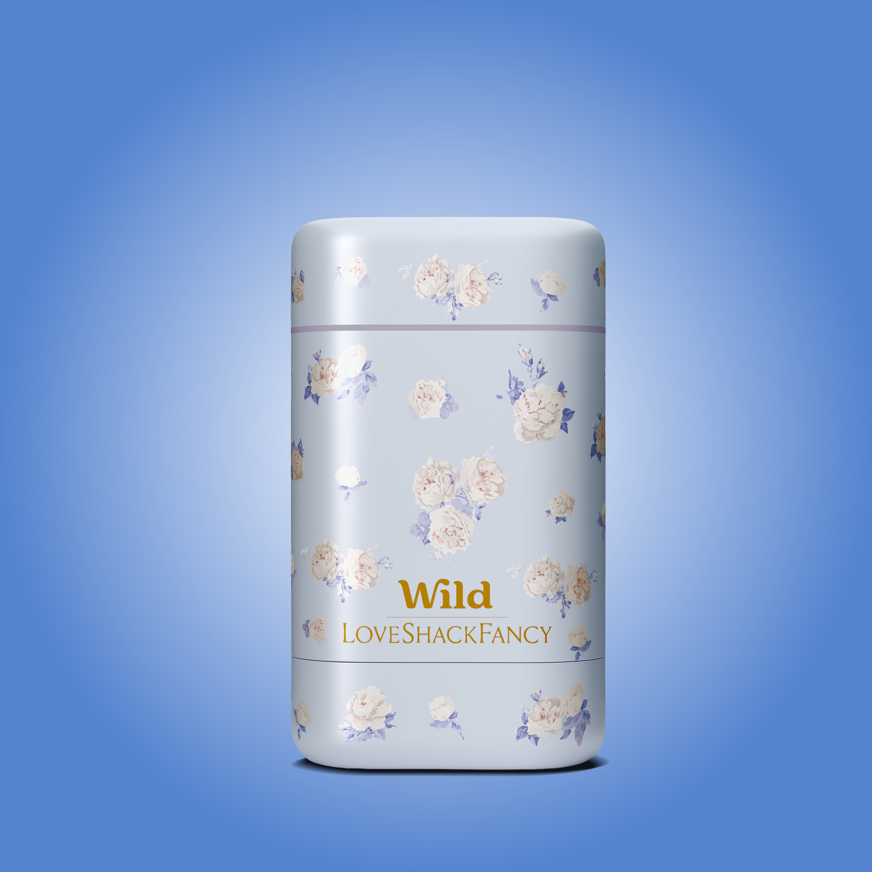 Caption: a can of wild loveshackfacy on a blue background