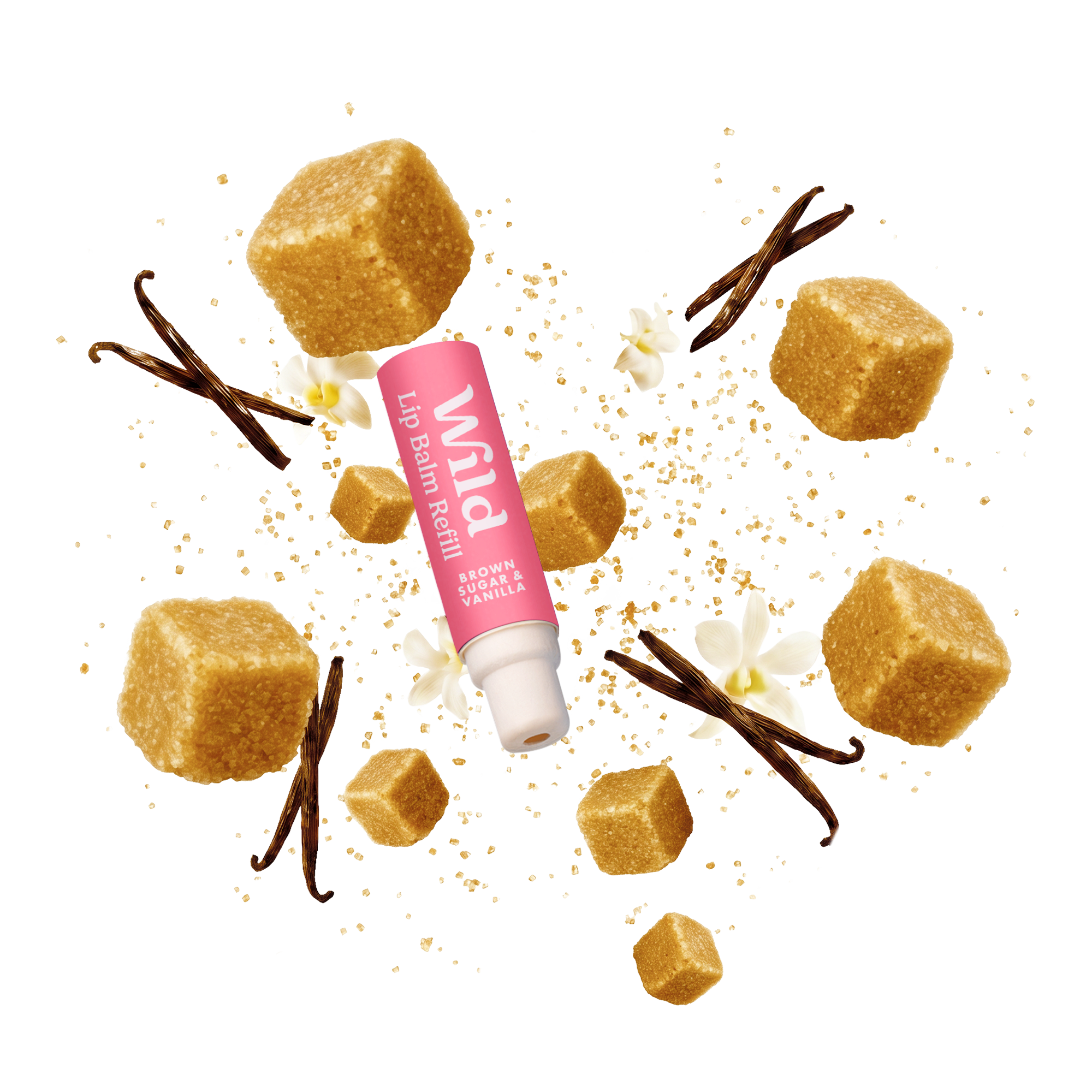 Caption: a tube of lip butter surrounded by sticks