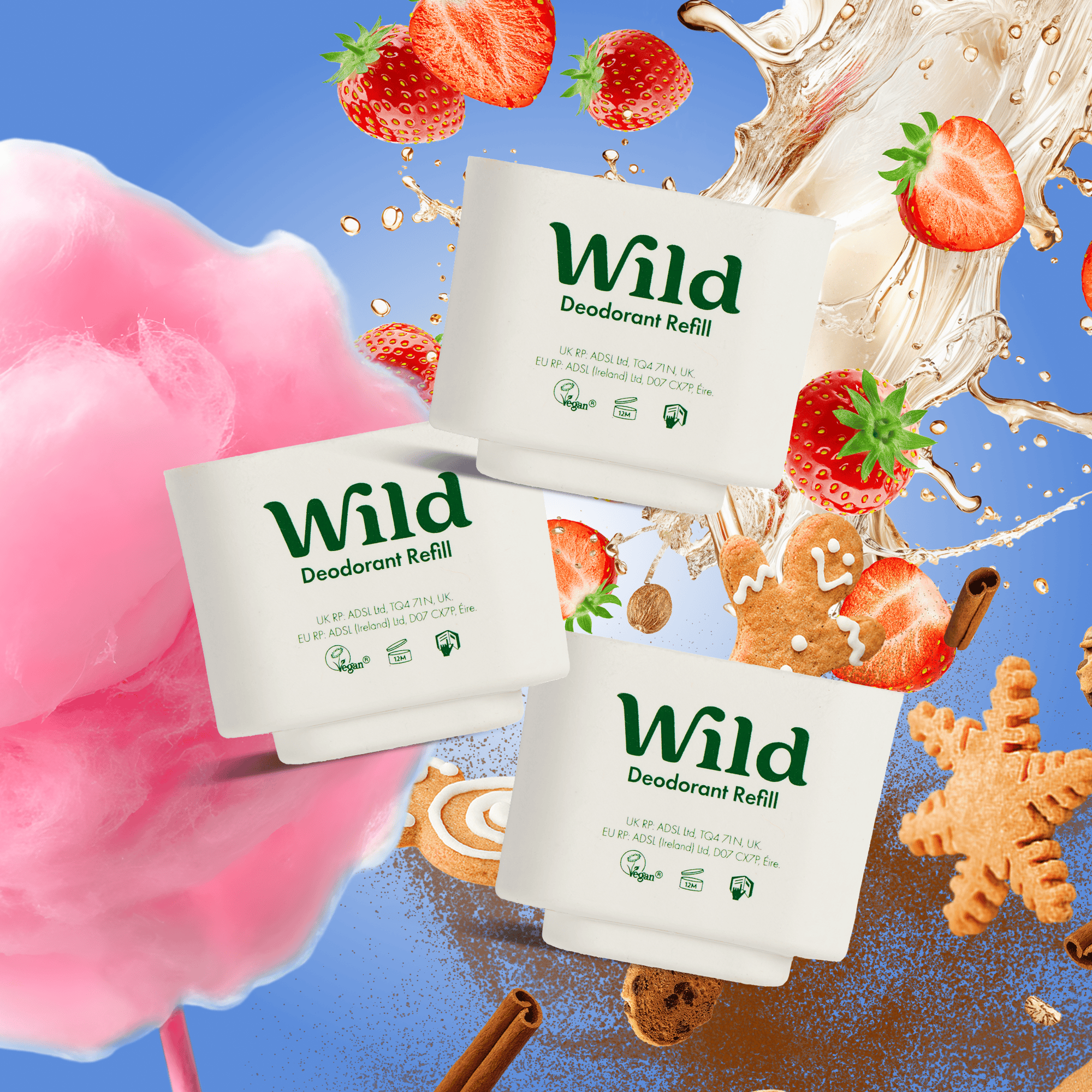 3 x Candyfloss, 1 x Santa's Cookies Refills
