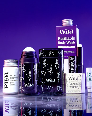 Stick Deodorant, Lip Balm & Roll On Antiperspirant Cases and Refills & 1 Body Wash Refill